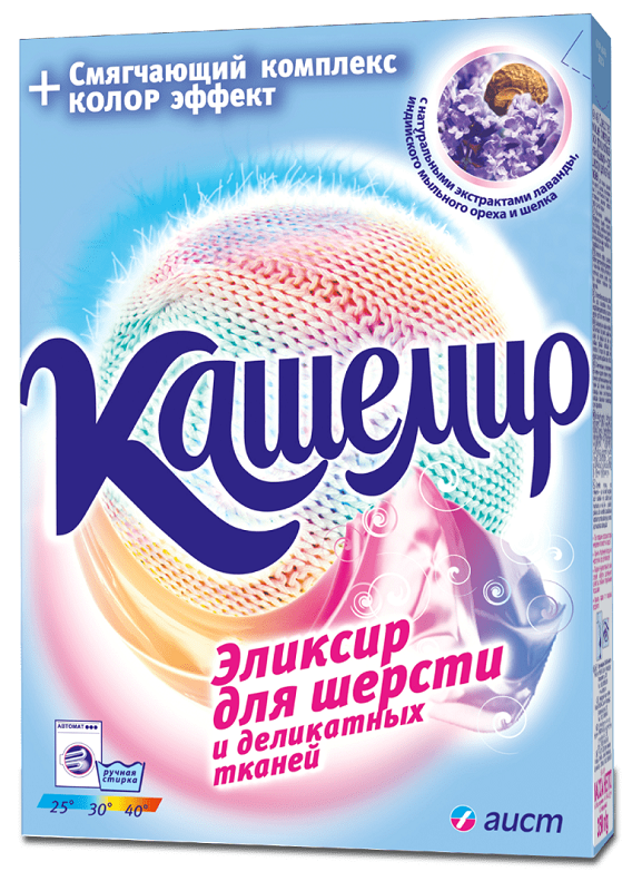 Порошок стиральный Кашемир эликсир для шерсти и деликатных тканей 350 г