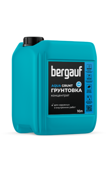 Грунтовка-концентрат для наружных и внутренних работ 1:9, Aqua Grunt, 10 л
