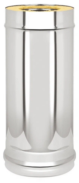 Сэндвич труба дымохода (нерж./оц) 1 м, 115/180 мм, 0.5 мм Везувий