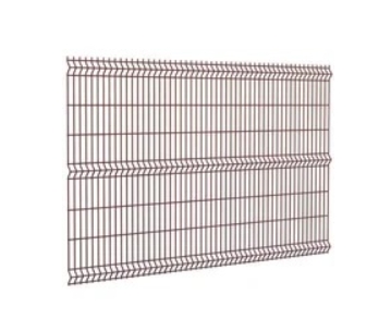 Секция еврозабора 1.73x2.5 м, ячейка 60x200 мм, диаметр 4/4 мм, RAL 8017 (коричневый шоколад)