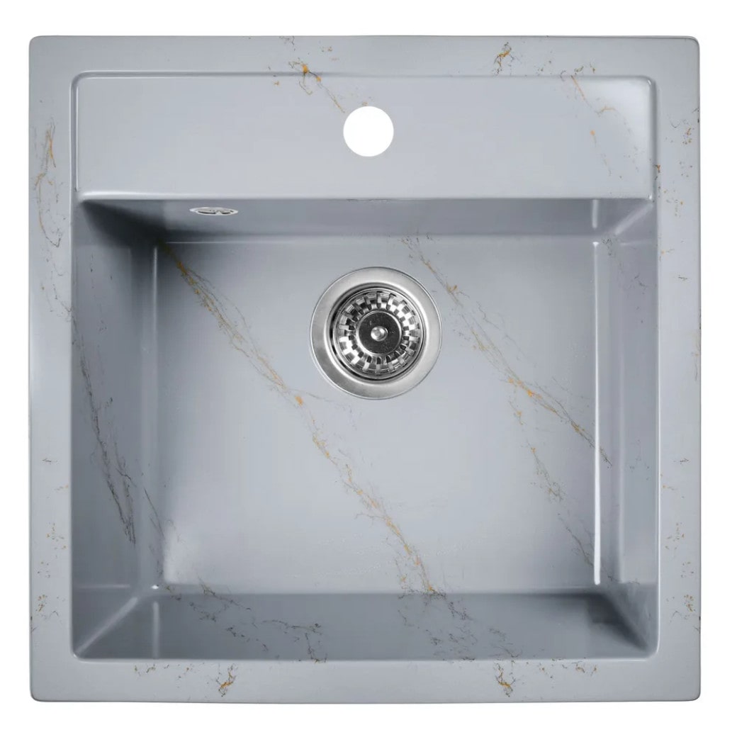 Мойка кухонная WA11-15, серое-золото без сифона, Wisent