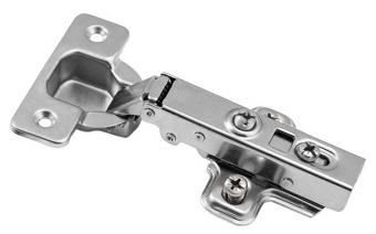 Петля накладная 09 гидравлическая с доводчиком clip-on 45 мм ( с еврошурупом), AKS 91451 