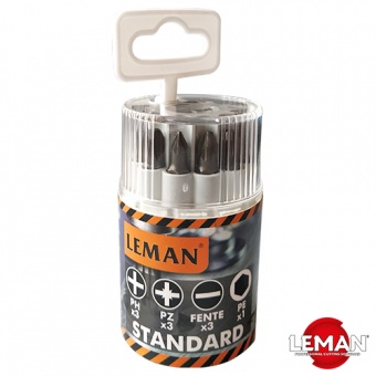 Набор бит с магнитным держателем, LEMAN orange