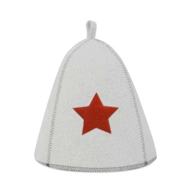 Шапка банная со звездой, войлок
