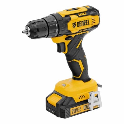 Дрель-шуруповерт аккумуляторная Denzel CDQ-20 (2 АКБ, ЗУ, кейс)