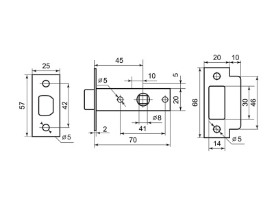 Дверная ручка FZ SET 12L 100 COFFEE Фабрика замков