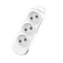 Колодка без заземления 3 гнезда белая 527-010200-300 Myra EL-BI