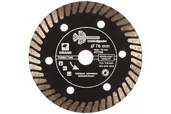 Диск алмазный отрезной по керамограниту 76х10 мм, Trio-Diamond GTT700