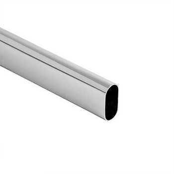 Труба овальная 30x15 мм 3 м (0,7 мм), хром, AKS