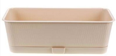 Ящик балконный Прованс, 40x17x13см, 6 л, пудра с поддоном