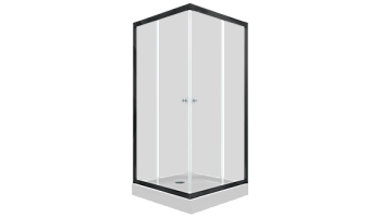 Душевой уголок Triton Вента-Блэк 90x90 квадрат, без поддона