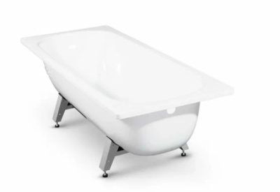 Ванна стальная ANTIKA белая орхидея 170x70 см, с ножками и шумоизоляцией ВИЗ