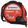 Рулетка измерительная 5м/25мм, 2 класс, магнитная, COMPACT WUMAX