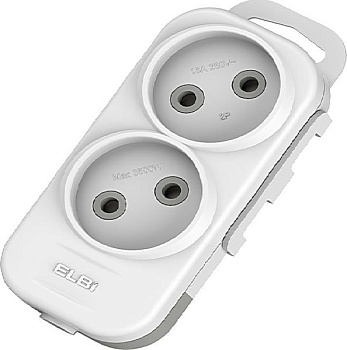 Колодка без заземления 2 гнезда белая 527-010200-200 Myra EL-BI