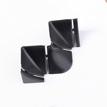 Набор комплектующих к плинтусу для столешницы Черный Глянцевый/007-0 Идеал