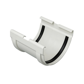 Соединитель желоба Комфорт 125 мм белый Альта-Профиль