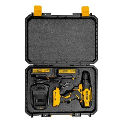 Дрель-шуруповерт аккумуляторная Denzel CDQ-20 (2 АКБ, ЗУ, кейс)