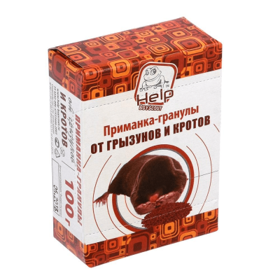 Приманка-гранулы для уничтожения КРОТОВ 100 г Help