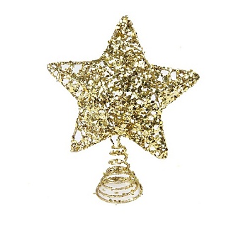 Верхушка елочная Glitter Star, 14х21см, MUSX22215