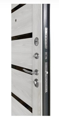 Дверь входная металлическая ТИТАН 2050x860 правая, графит/ривьера айс Промет