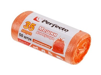 Мешки для мусора суперпрочные 35 л, (50 шт), 46-141020 PERFECTO LINEA Мешки для мусора суперпрочные 35 л, (50 шт), 46-141020 PERFECTO LINEA