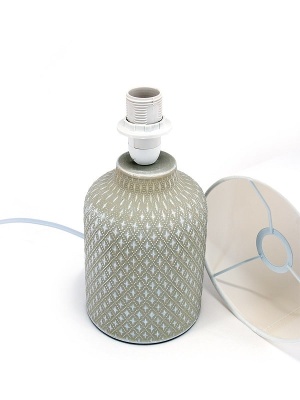 Светильник настольный 452 Ромбы светло-серый E14 Lucia