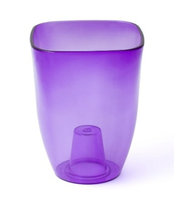 Ваза для орхидей 164x185мм 2.5 л прозрачно-фиолетовый Технопластик