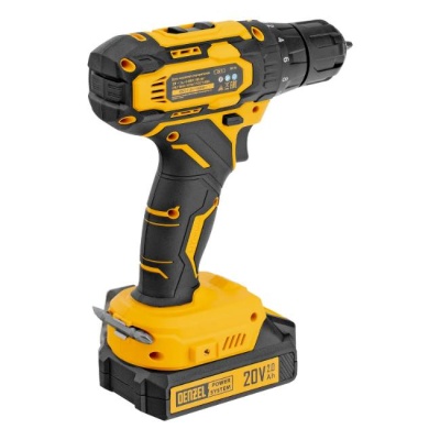 Дрель-шуруповерт аккумуляторная Denzel CDQ-20 (2 АКБ, ЗУ, кейс)