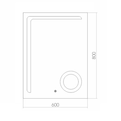 Зеркало Клио 60x80 cм Silver Mirrors ФР-00001417 (подсветка, сенсор, диммер)