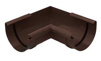 Угловой элемент внешний 125мм КОРИЧНЕВЫЙ (Польша)