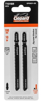 Пилки для лобзика по дереву T101BR (2 шт), GEPARD GP0631-05
