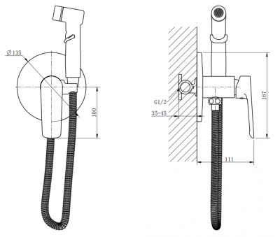 Гигиенический душ  "Lagos"  SMHLG ESKO                       