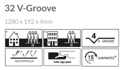 Ламинат Kronostep SPC Дуб Хэйстак 4V 32 класс 1280x192x4мм