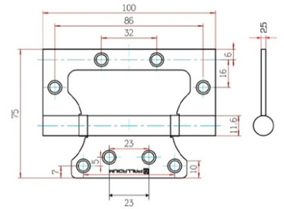 Петля 100 мм накладная латунь 2BB-100 PB PALLADIUM
