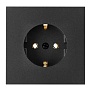 Розетка 1-ая Carre графит с заземлением Bylectrica РС16-1602