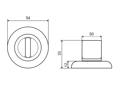 Накладка на цилиндр Фабрика замков T BB BK 