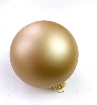 Шар новогодний матовый 100мм золото, (4шт) GreenTerra