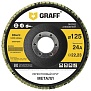 Круг лепестковый торцевой по металлу 125x22.23 мм 24A GRAFF