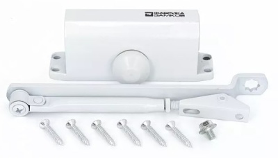 Доводчик дверной 25-45 белый Фабрика замков