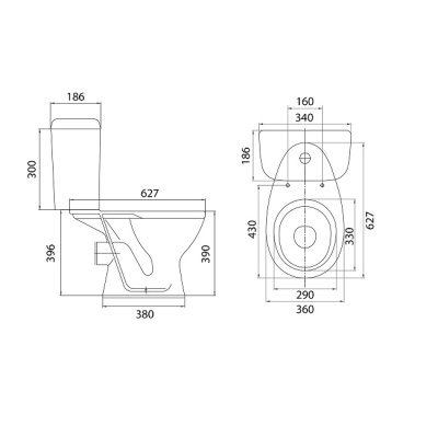 Унитаз-компакт Pro напольный SANTERI