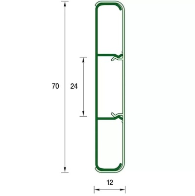 Наличник ПВХ с кабель-каналом 70 мм 291 Орех, Деконика