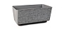 Кашпо для цветов пластмассовое серое 28,5х17х14см Saga Lamela LA017-03