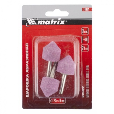 Шарошка абразивная конус 25x25x6 мм F46 MATRIX 3 шт
