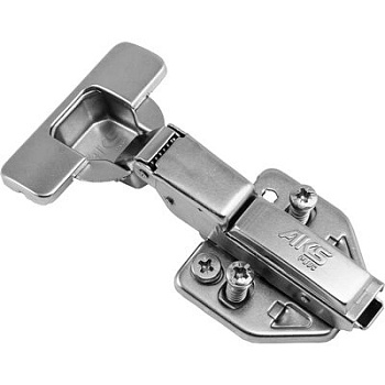 Петля полунакладная 08 с 3D-регулировкой, с доводчиком, с clipon, AKS PLUS