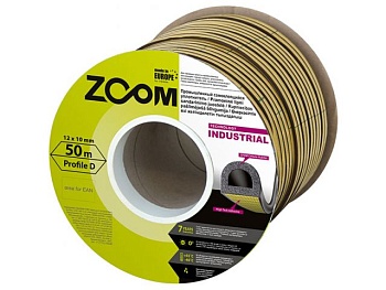Уплотнитель D 12ммх10мм белый ZOOM INDUSTRIAL