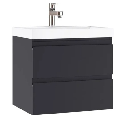 Тумба под умывальник Домино Classica 60 Graffo подвесная В2 DGr2111T (графит матовый)