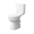 Унитаз-компакт Керамин Гольф R белый (с жестким сиденьем, горизонтальный выпуск, арматура Алкапласт)