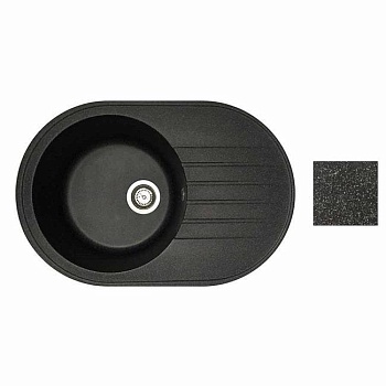 Мойка из искусственного камня, блэк, RONDO, BelEvors