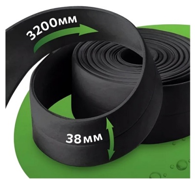 Лента бордюрная самоклеящаяся 38ммx3.2м черная Faberhaus