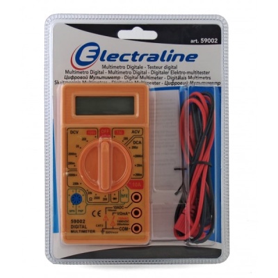 Мультиметр цифровой желтый 59002 Electraline